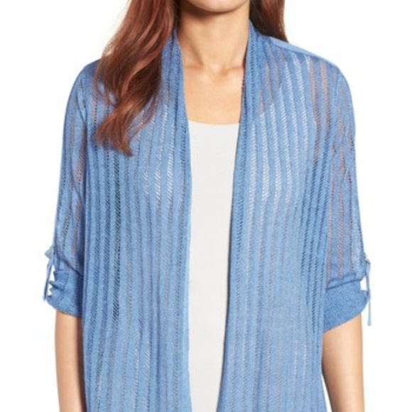NIC+ZOE Sweaters - NIC + ZOE Sheer Nights Cardigan Duster Open Front